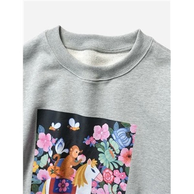 Женский свитшот / толстовка с ярким принтом  АЙСИК*Л