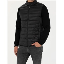 Siyah Slim Fit Kapitone Şişme Yelek