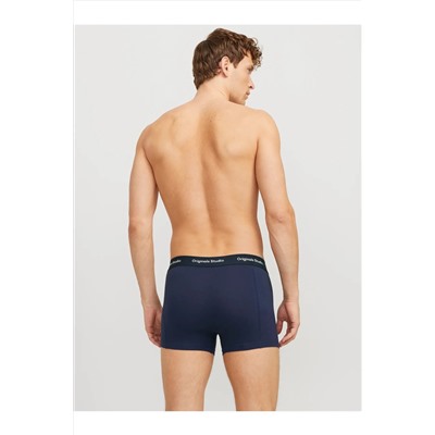 Jack & Jones Jack Jones Jacvesterbro Solıd Trunks 3 Pack Noos Erkek Lacivert Boxer 12272945-04