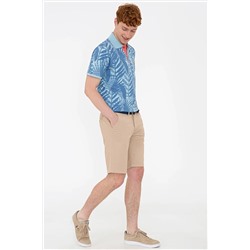 Erkek İndigo Polo Yaka Tişört