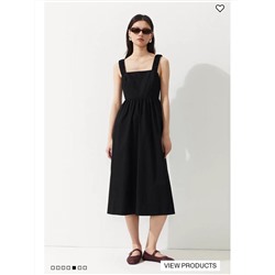 Милый сарафан из хлопка с высокой талией во французском стиле