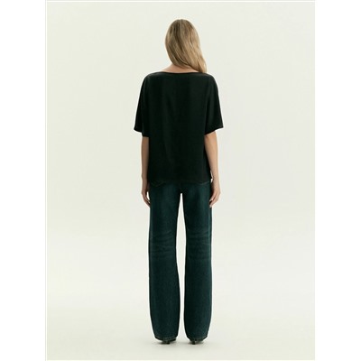 Блузка с коротким рукавом из вискозы, B3248/algo