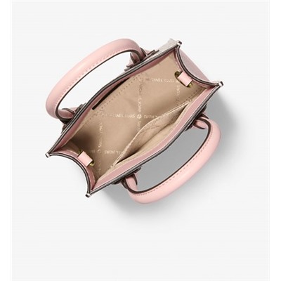 Michael Kors Outlet Mercer Extra-Small Logo and Leather Crossbody Bag