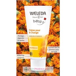 Weleda Baby - Calendula - Crème pour le Change - BIO - LOT de 2x75ml