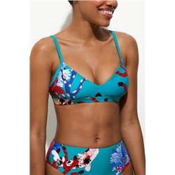 Top bikini triángulo corales