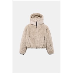SHORT FAUX FUR HOODED COAT RECCO® TECHNOLOGY SKI COLLECTION, CHARACTERISTICS