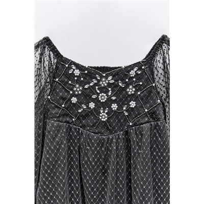 TULLE DRESS WITH RHINESTONES