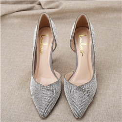 Ослепительные лодочки украшенные стразами на высоком каблуке - 10см. Экспорт