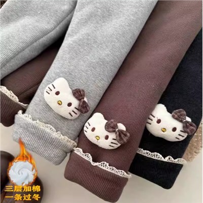 Леггинсы для девочки с утолщенным флисом