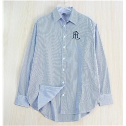 Приталенная повседневная рубашка с длинным рукавом в полоску РАЛЬ*Ф Л