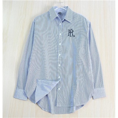 Приталенная повседневная рубашка с длинным рукавом в полоску РАЛЬ*Ф Л