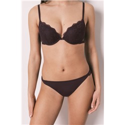 Braga clásica microfibra y encaje morada