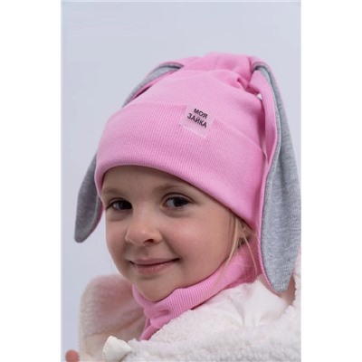 60155 Шапка+снуд Зайка