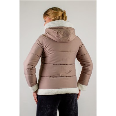 Демисезонная куртка с меховой отделкой, арт. 822