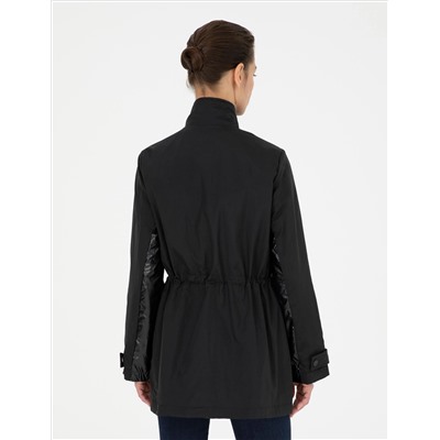 Siyah Slim Fit Mevsimlik Mont