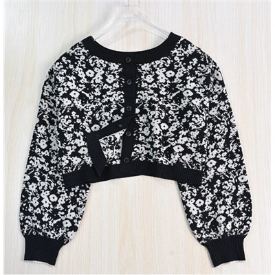 Винтажный жаккардовый кардиган