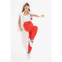 Kadın Kırmızı Jogger Eşofman Altı