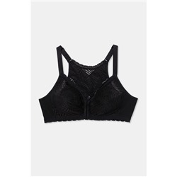 Sujetador negro postural sin aros cierre delantero