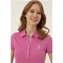 Kadın Pembe Basic Polo Yaka Tişört
