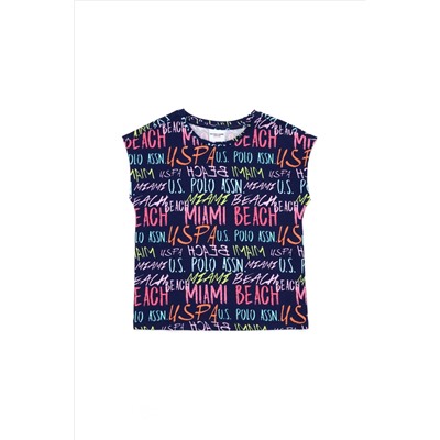 Kız Çocuk Kırmızı Bisiklet Yaka Tişört