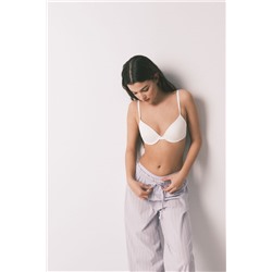 Sujetador push up algodón blanco