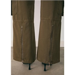 Jeans cargo cremalleras