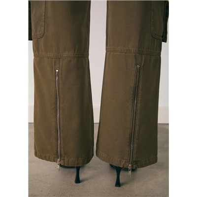 Jeans cargo cremalleras