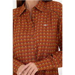 Kadın Turuncu Uzun Kollu Gömlek