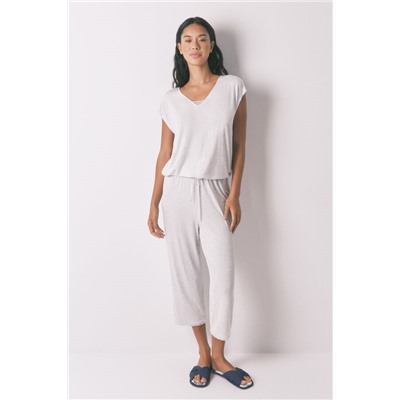 Pijama Capri viscosa gris soft touch