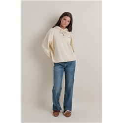 Sudadera capucha felpa amarillo