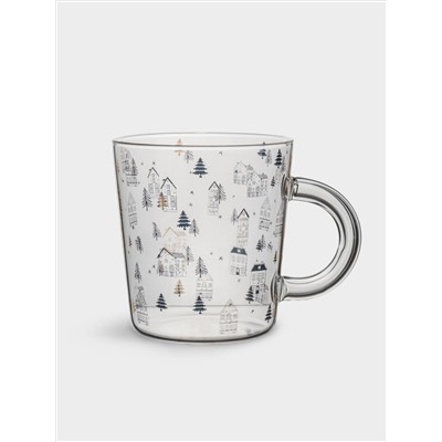 Кружка, 480 мл, стекло Б, Домики, Townlet