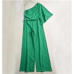 Комбинезон с открытыми плечами, одним рукавом и высокой талией  Брюки прямого покроя МАНГ*О