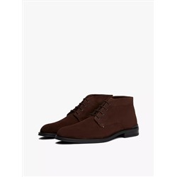 Lace-Up Suede Ankle Boot