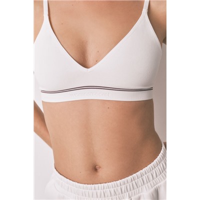 Top triangular NATURAL sin costuras blanco