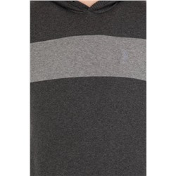 Erkek Antrasit Melanj Kapüşonlu Triko Kazak