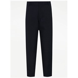 Boys Navy Slim Leg School Trousers 2 Pack