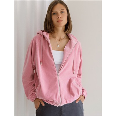 Худи из бархатистого велюра