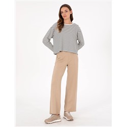 Bej Loose Fit Eşofman Altı