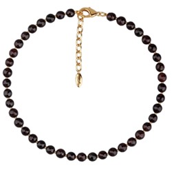 Колье Селена (гранат 8мм; покрытие золото) 40-45см