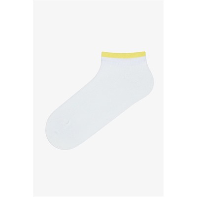 Penti Multicolored Ankle Line Beyaz 4lü Patik Çorap