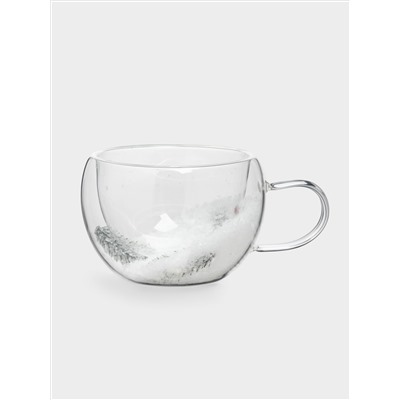 Кружка, 270 мл, 2 шт, стекло Б, с ягодами и еловыми ветками внутри, Wind-mystery