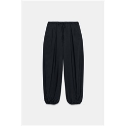 ZW COLLECTION PINSTRIPE BALLOON TROUSERS