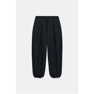 ZW COLLECTION PINSTRIPE BALLOON TROUSERS