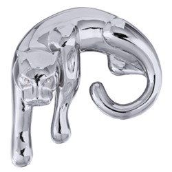 Брошь Пантера (кристаллы SW белые; покрытие родий), Есть комплект