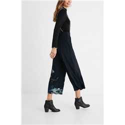 Pantalón culotte floral