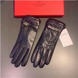 Женские утепленные кожаные перчатки  Valentin*o