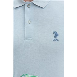 Erkek Açık İndigo Polo Yaka Tişört