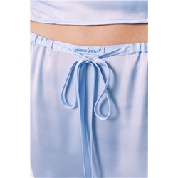 Pijama largo satén azul