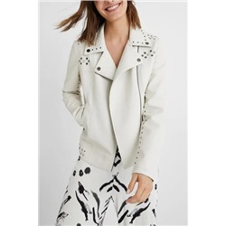 Chaqueta biker slim tachuelas