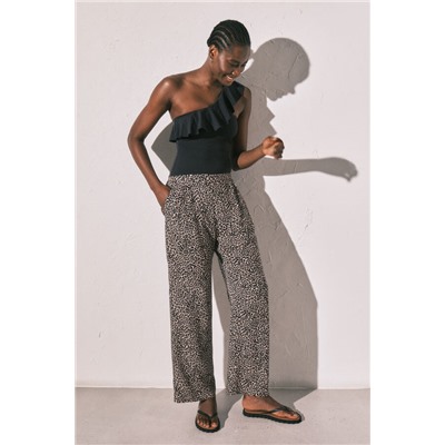 Pantalón fluido animal print